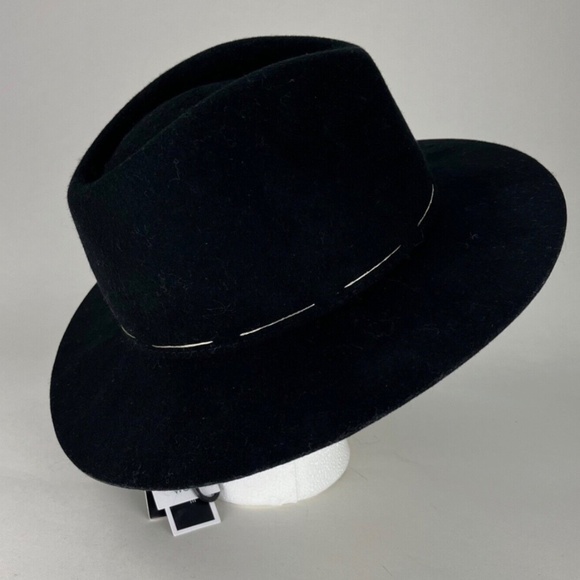 Women\'s Morgan & Taylor Taelyn 100% Australian Wool Felt Fedora Hat Black NEW